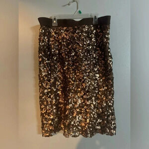 BCBG MaxAzria Bronze Combo Doroshea Sequin Pencil Skirt size‎ medium